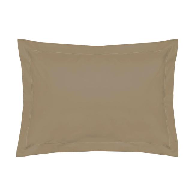 Plain Dye 200 TC Egyptian-Quality Cotton Oxford Pillowcase Belledorm Colour: Sphinx on Productcaster.