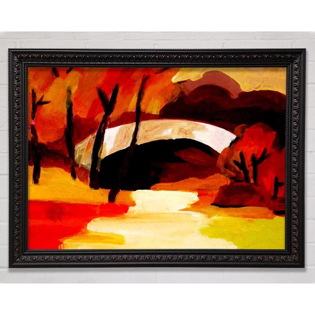 Autumn Bridge Framed Print Bright Star Size: 59.7cm H x 84.1cm W on Productcaster.