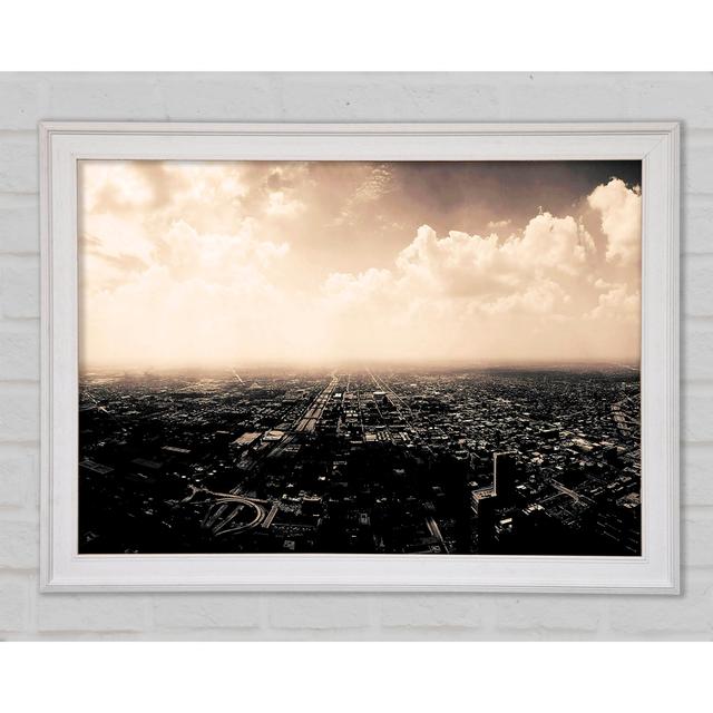 Ariel View Over The City - Single Picture Frame Art Prints Brayden Studio Size: 59.7cm H x 84.1cm W x 1.5cm D on Productcaster.