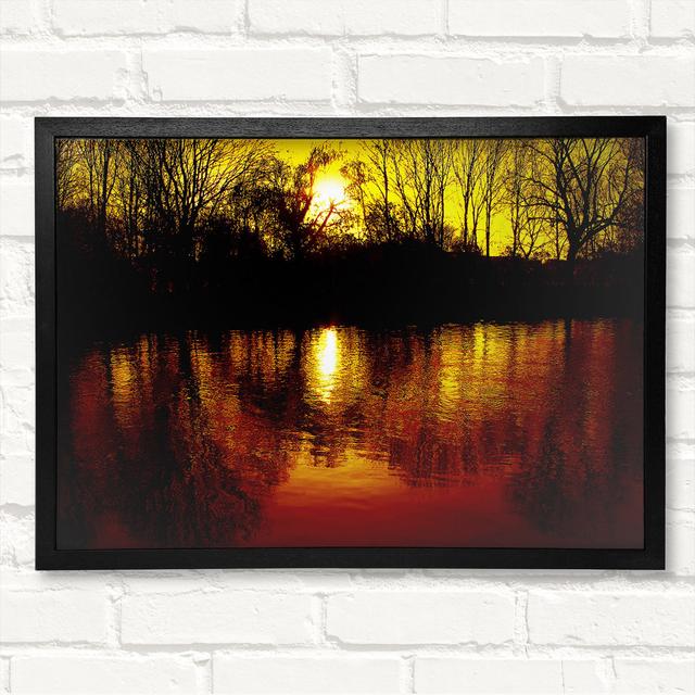 Ochre Lake Reflections At Sunset - Print Latitude Run Size: 29.7cm H x 42cm W on Productcaster.