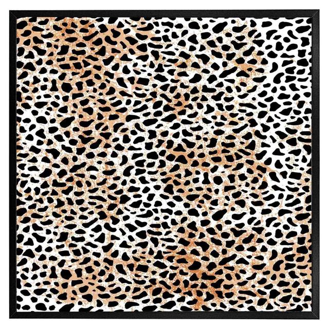 Tinkham Leopard Spots - Single Picture Frame Print Latitude Run Size: 76cm H x 76cm W x 4cm D, Frame Colour: Black Framed on Productcaster.