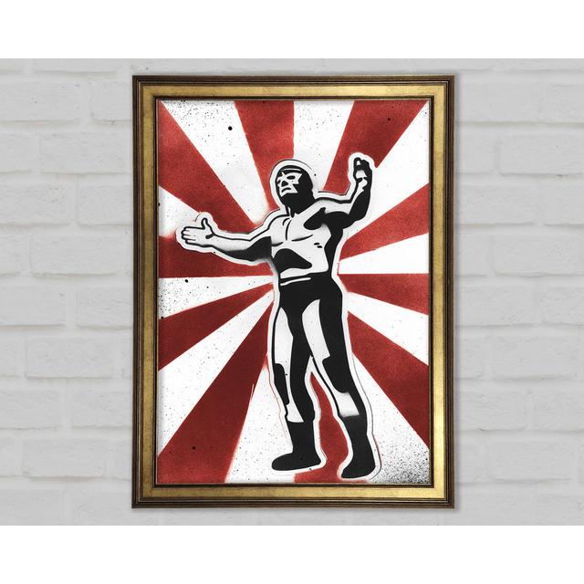 Wrestling Hero - Single Picture Frame Art Prints Marlow Home Co. Size: 84.1cm H x 59.7cm W x 1.5cm D on Productcaster.