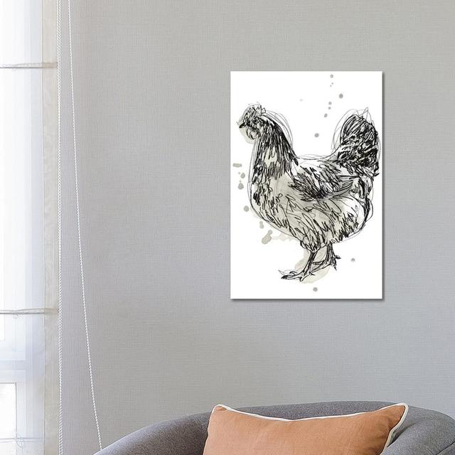 Feathered Fowl IV by - Wrapped Canvas August Grove Size: 66.04cm H x 45.72cm W on Productcaster.