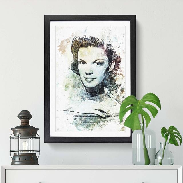 Judy Garland in Abstract - Picture Frame Painting Print East Urban Home Format: Black, Size: 91cm H x 60cm W x 2cm D on Productcaster.