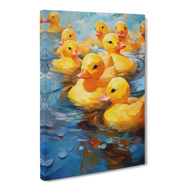 Rubber Ducks Gestural - Print Harriet Bee Size: 50cm H x 35cm W x 3cm D on Productcaster.