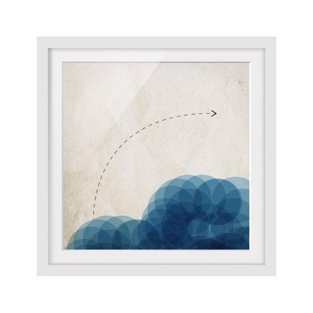 Abstract Shapes - Circles in Blue - Picture Frame Graphic Art Corrigan Studio Size: 30cm H x 30cm W x 2cm D, Frame Option: White Framed on Productcaster.