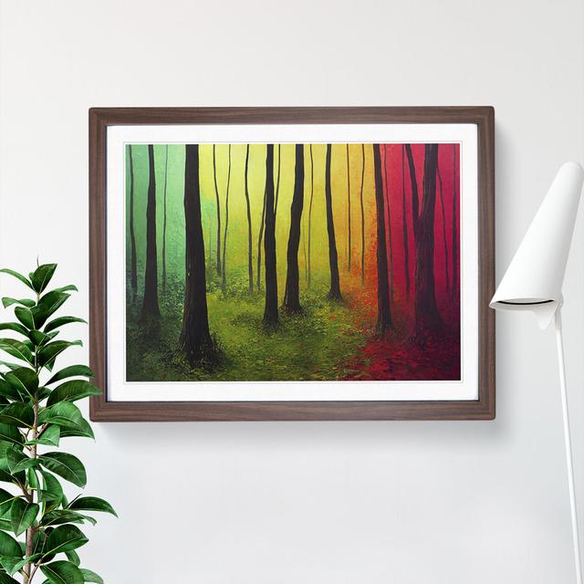 Colourful Forest In Spring Vol.1 - Single Picture Frame Painting Alpen Home Frame Colour: Walnut Framed, Size: 25cm H x 34cm W x 2cm D on Productcaster.