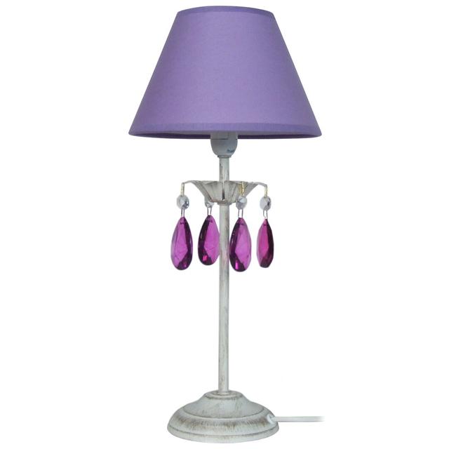 Lochlan Metal Table Lamp Mercer41 Finish: Grey Base/Purple Shade on Productcaster.