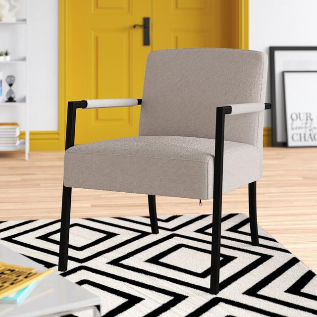 Lernig Upholstered Armchair Wade Logan Upholstery Colour: Grey on Productcaster.