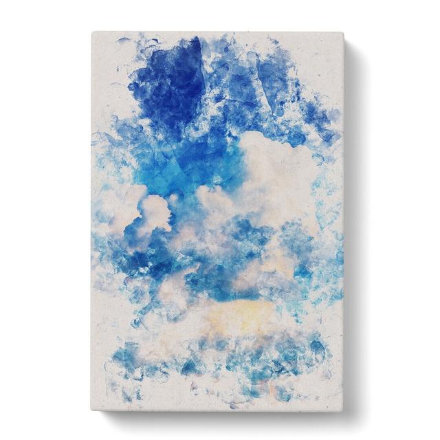 White Clouds Watercolour - Wrapped Canvas Graphic Art East Urban Home Size: 91cm H x 60cm W x 3cm D on Productcaster.