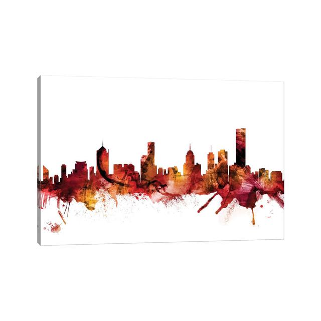 Melbourne, Australia Skyline by Michael Tompsett - Wrapped Canvas Gallery-Wrapped Canvas Giclée Latitude Run Size: 30.48cm H x 45.72cm W x 1.91cm D on Productcaster.