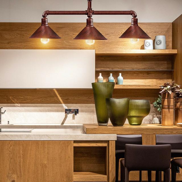 Casperson 3 - Light Kitchen Island Cone Pendant Williston Forge Finish: Rustic Red on Productcaster.