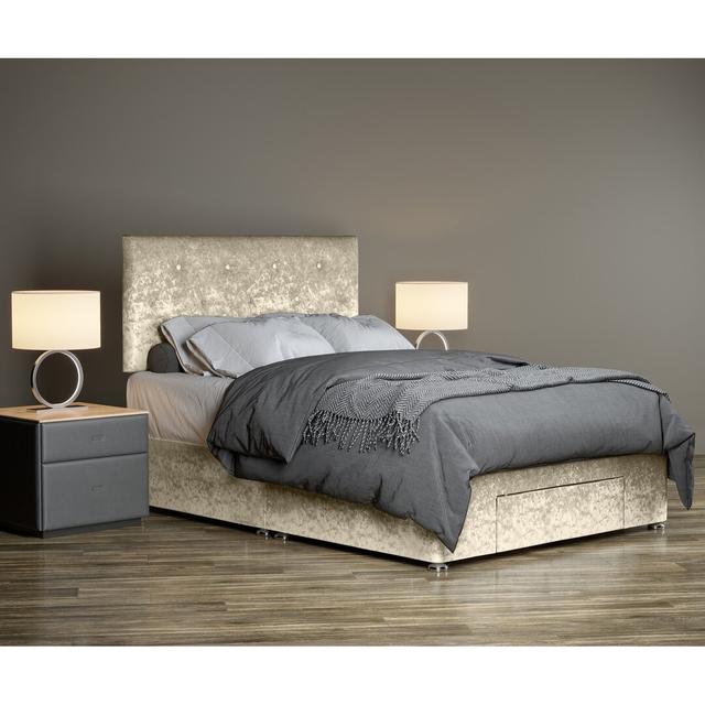 Taliesin Divan Bed Base 17 Stories Size: Small Single (2'6), Colour: Cream on Productcaster.