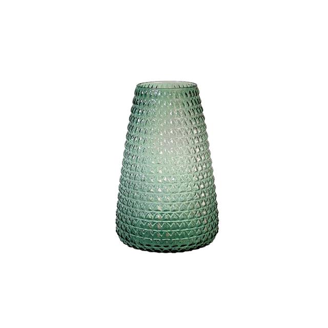 Dim Glass Table Vase XLBoom Colour: Light Green, Size: 30cm H x 19.5cm W x 19.5cm D on Productcaster.