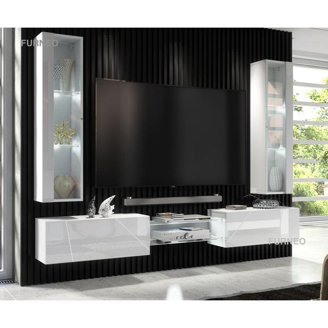 Art Entertainment Centre for TVs up to 75" Furneo Colour: White on Productcaster.