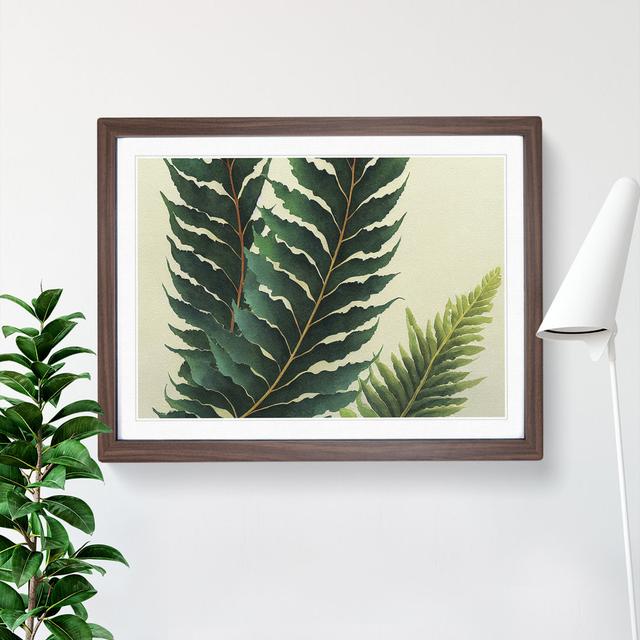 Fern Leaf Vol.1 - Single Picture Frame Painting 17 Stories Frame Colour: Walnut, Size: 25cm H x 34cm W x 2cm D on Productcaster.