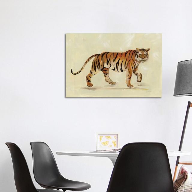 Walking Tiger by Silvia Vassileva - Wrapped Canvas Print Latitude Vive Size: 66.04cm H x 101.6cm W x 1.91cm D on Productcaster.