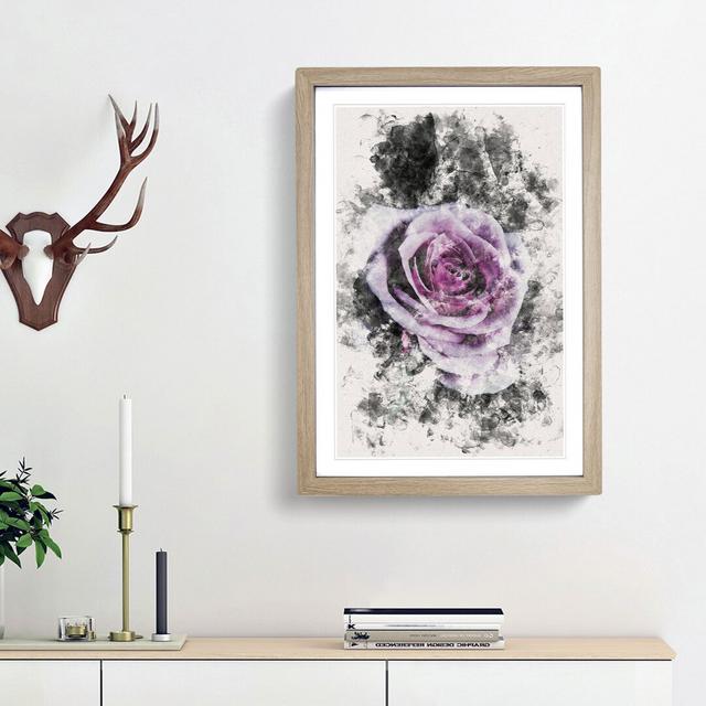 The Pale Purple Rose - Picture Frame Graphic Art East Urban Home Frame Option: Oak Framed, Size: 33cm H x 24cm W x 2cm D on Productcaster.