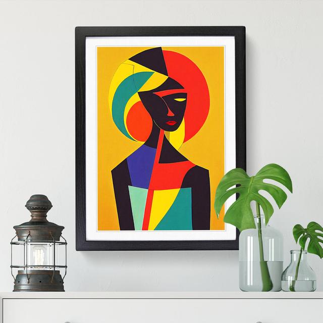 African Woman In Abstract Metro Lane Format: Walnut Framed, Size: 46cm H x 34cm W x 2cm D on Productcaster.