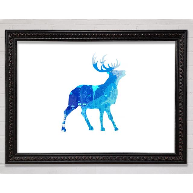 Blue Stag Calling - Single Picture Frame Art Prints Bright Star Size: 59.7cm H x 84.1cm W on Productcaster.