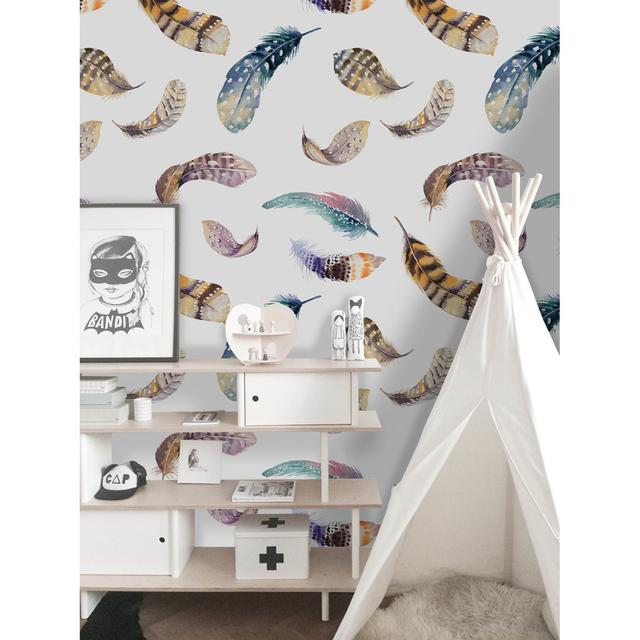 Feltault Smooth Matte Mural World Menagerie Size: 250 x 104cm on Productcaster.