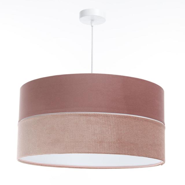 Roncy 1 - Light Drum Pendant Latitude Run Size: 112cm H x 60cm W x 60cm D, Finish: Pink/White on Productcaster.