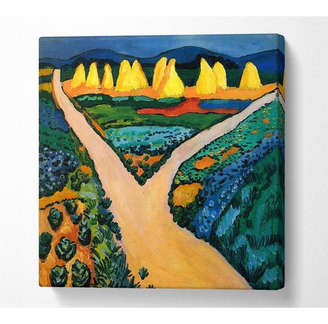 August Macke Vegetable Fields - Wrapped Canvas Art Prints Rosalind Wheeler Size: 50.8cm H x 50.8cm W x 10cm D on Productcaster.