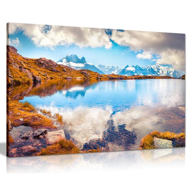 Awesome Lake Glacier Landscape Canvas Wall Art Picture Print Panther Print Size: 41cm H x 61cm W on Productcaster.