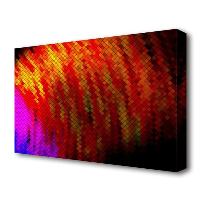 Rainbow Cubes - Wrapped Canvas Graphic Art Print East Urban Home Size: 66 cm H x 101.6 cm W on Productcaster.