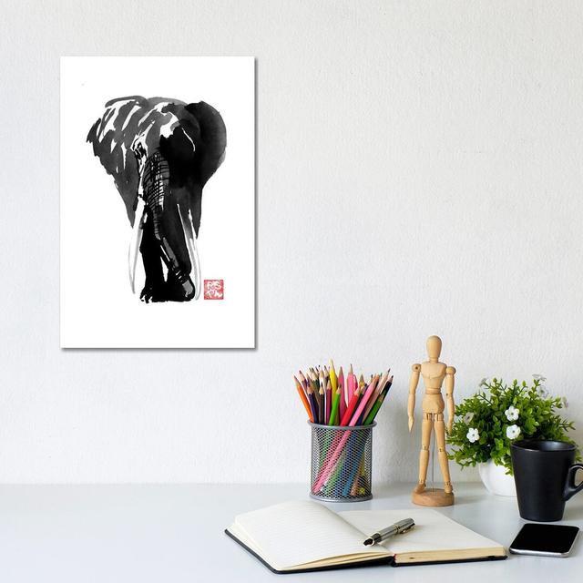 Elephant by Péchane - Print on Canvas Bloomsbury Market Format: Wrapped Canvas, Size: 30.48cm H x 20.32cm W x 1.91cm D on Productcaster.