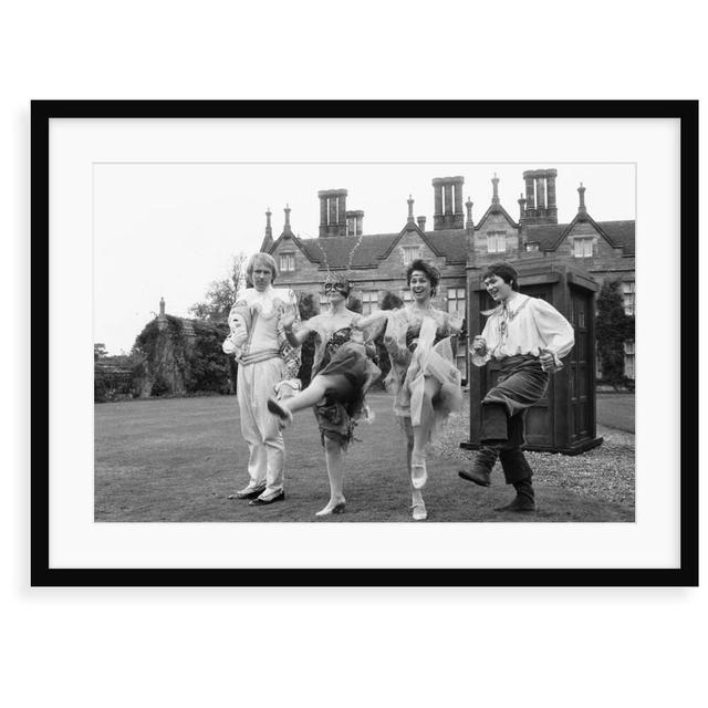 'Peter Davison, Sarah Sutton, Janet Fielding and Matthew Waterhouse' Photograph George Oliver Size: 40 cm H x 50 cm W x 2.3 cm D, Format: Framed Paper on Productcaster.