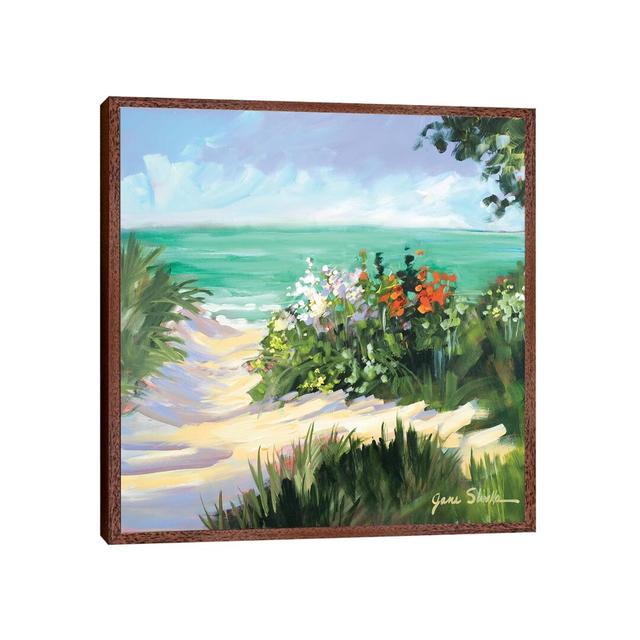 Sun Beach Dunes Highland Dunes Size: 93.98cm H x 93.98cm W x 3.81cm D, Format: Classic Wood Framed on Productcaster.