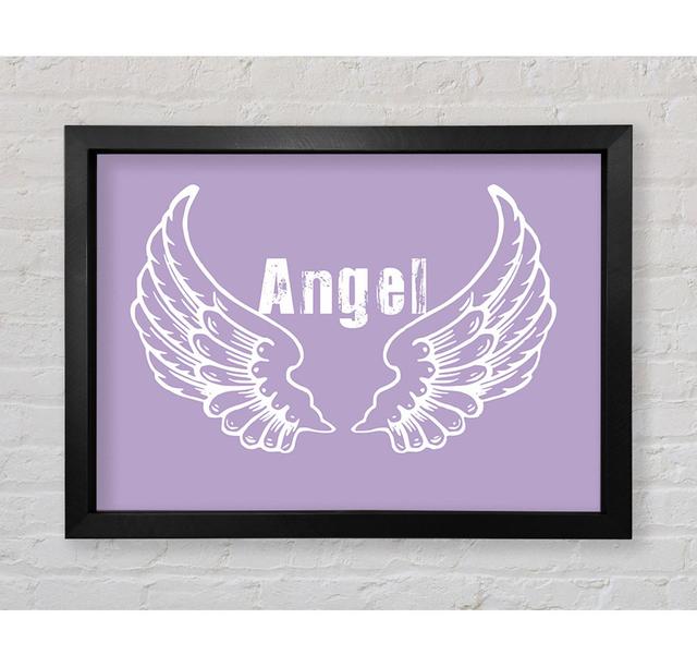 Angel Wings 2 Lilac Framed Print Happy Larry Size: 100cm H x 141.4cm W on Productcaster.