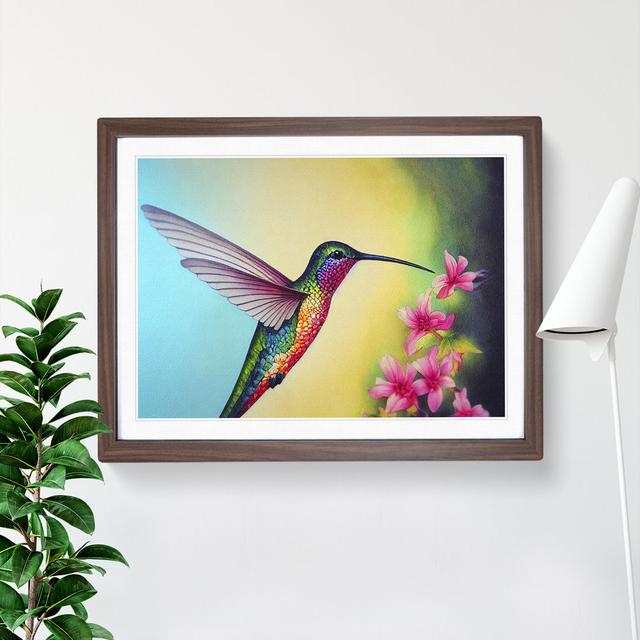 Hummingbird Vol.5 - Single Picture Frame Print ClassicLiving Size: 46cm H x 64cm W x 2cm D, Frame Colour: Walnut on Productcaster.