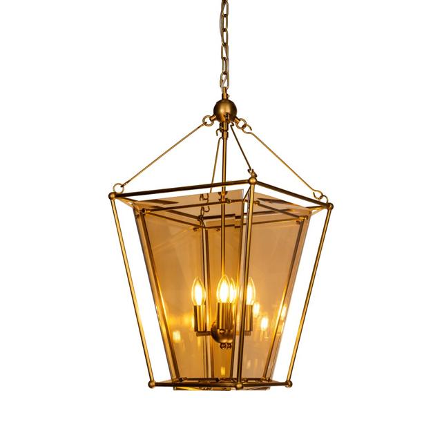 Tod 4-Light Lantern Pendant Canora Grey Finish: Polished Brass on Productcaster.