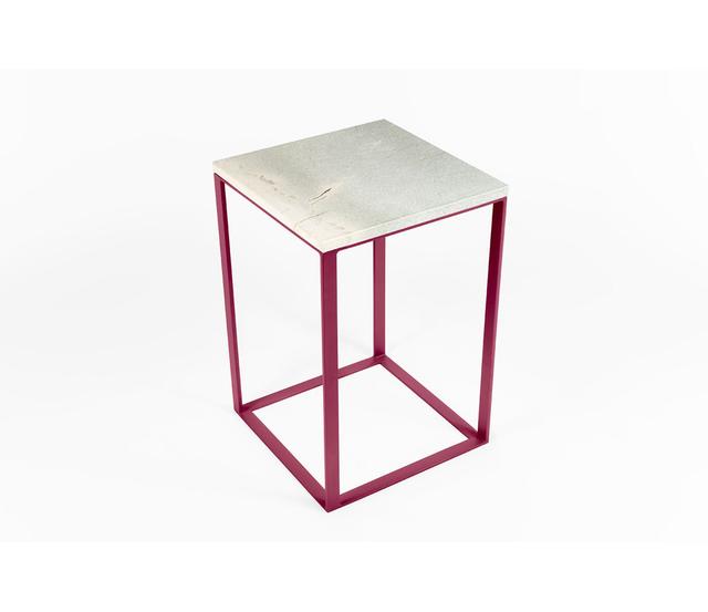 Abdul-Mateen Marcel Side Table Canora Grey Table Base Colour: Red on Productcaster.