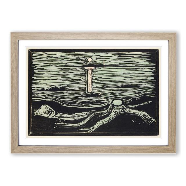 Mystical Shore by Edvard Munch - Picture Frame Painting East Urban Home Size: 27cm H x 36cm W x 2cm D, Frame Option: Oak Framed on Productcaster.