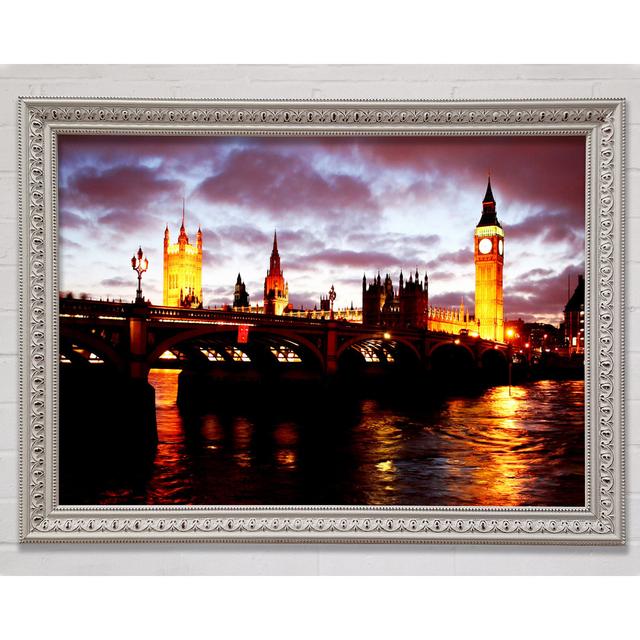 London Thames Reflections - Einzelner Bilderrahmen Kunstdrucke Bright Star Größe: 29,7 cm H x 42 cm B x 3 cm T on Productcaster.