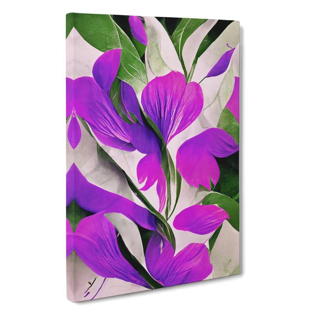 Beautiful Abstract Flowers No.1 Marlow Home Co. Size: 76cm H x 50cm W x 3cm D on Productcaster.