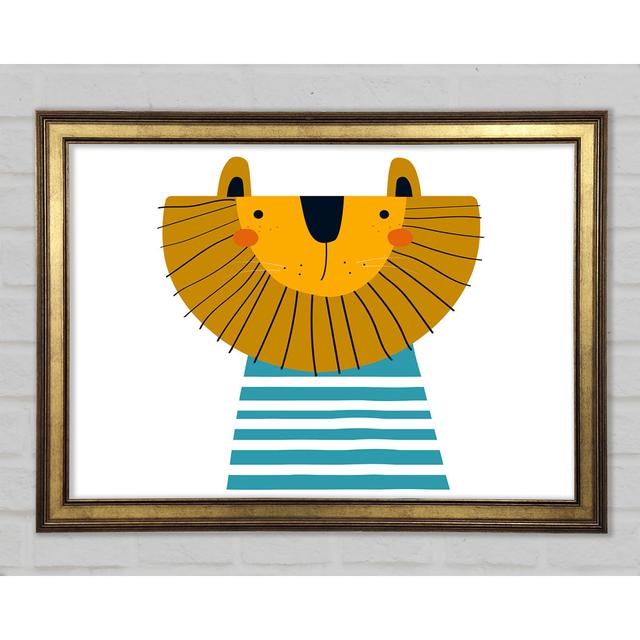 Lion In Striped Clothes - Single Picture Frame Art Prints Isabelle & Max Size: 84.1cm H x 118.9cm W x 1.5cm D on Productcaster.