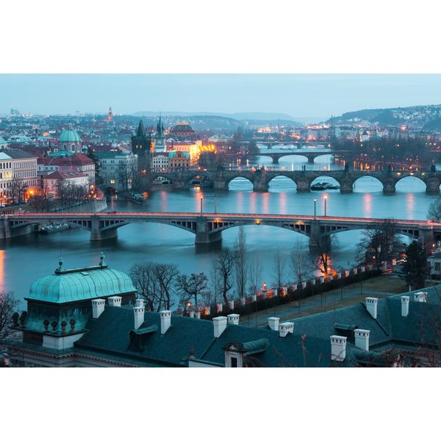 Prague Bridges by Marilook - Wrapped Canvas Photograph 17 Stories Size: 20cm H x 30cm W on Productcaster.