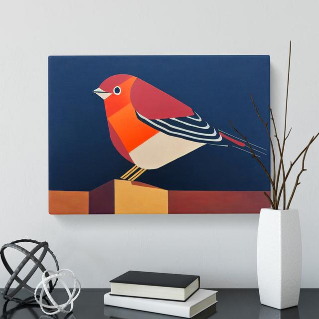 Robin Bird Abstract Vol.2 - Wrapped Canvas Graphic Art Marlow Home Co. Size: 35cm H x 50cm W x 3cm D on Productcaster.