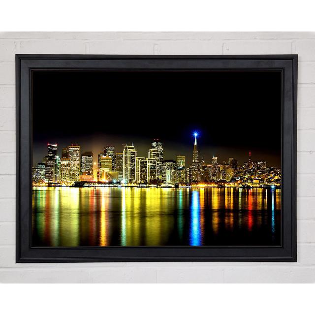 San Francisco Skyline Framed Print Ebern Designs Size: 29.7cm H x 42cm W on Productcaster.