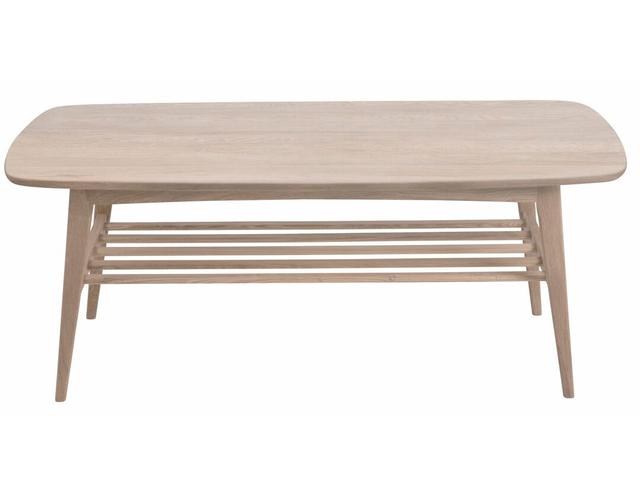 Rectangular Coffee Table made of Oak Wood in Light Brown by Norden Home on Productcaster.