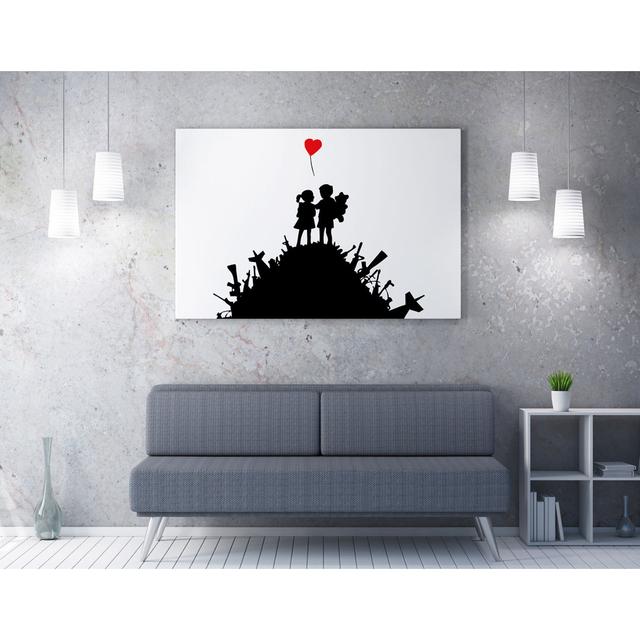 Perry von Bansky - Leinwandgemälde Hanah Home Größe: 70 cm H x 100 cm B x 3 cm T on Productcaster.