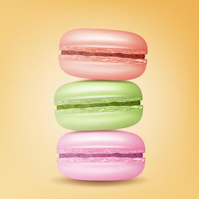 Macarons Vektor - Kunstdrucke auf Leinwand ModernMoments Größe: 61 cm H x 91 cm B x 3,8 cm T on Productcaster.