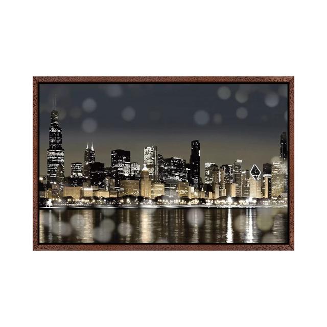 Chicago Nights I by Kate Carrigan - Print on Canvas East Urban Home Format: Classic Wood Floater Framed, Size: 101.6cm H x 152.4cm W x 3.8cm D on Productcaster.