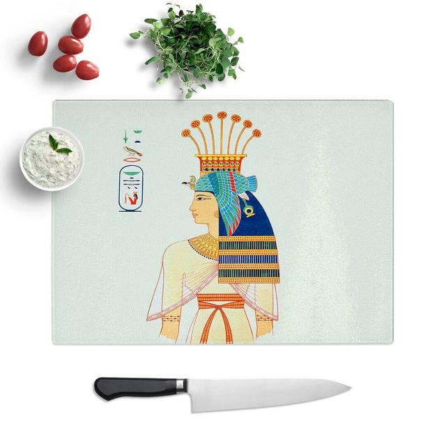 Tempered Glass Portrait of Queen Nebto by Emile Prisse D'avennes Chopping Board East Urban Home Size: 39 cm W x 28.5 cm L on Productcaster.