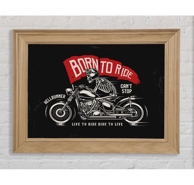 Born To Ride - Single Picture Frame Art Prints Bright Star Size: 21cm H x 42cm W x 8cm D on Productcaster.