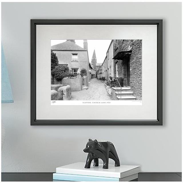 'Slapton, Church Lane 1925' by Francis Frith - Picture Frame Photograph Print on Paper The Francis Frith Collection Size: 28cm H x 36cm W x 2.3cm D on Productcaster.